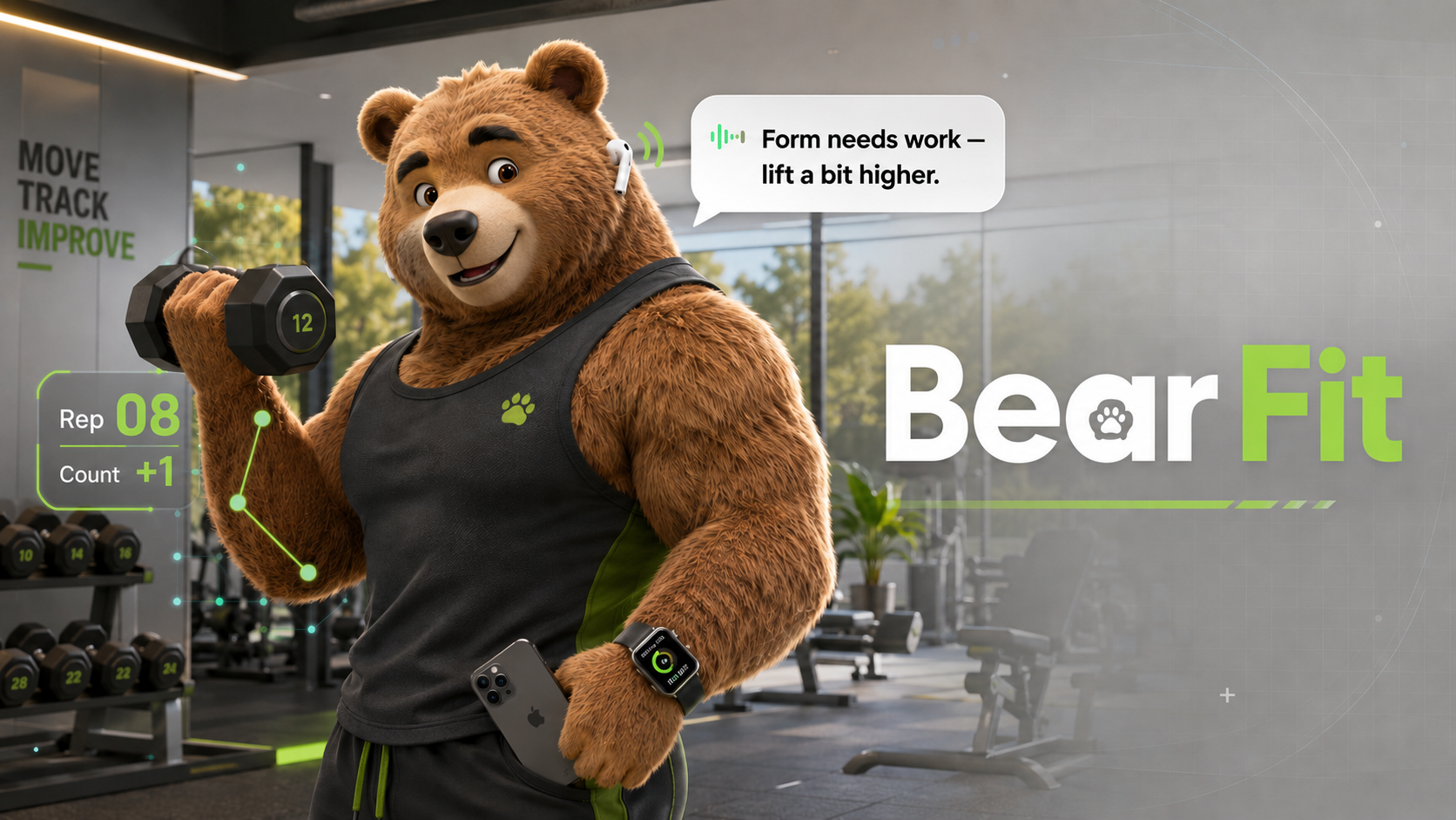 BearFit fitness sensor project preview